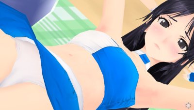 縞パンティー　接写 